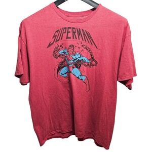 DC Comics Superman Breaking Chains Graphic T-Shirt 2XL Heather Red Short Slv